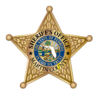 Martin County Sheriff’s Office badge featuring a gold five‑point star